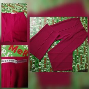 Alice + Olivia Women's Red Pants